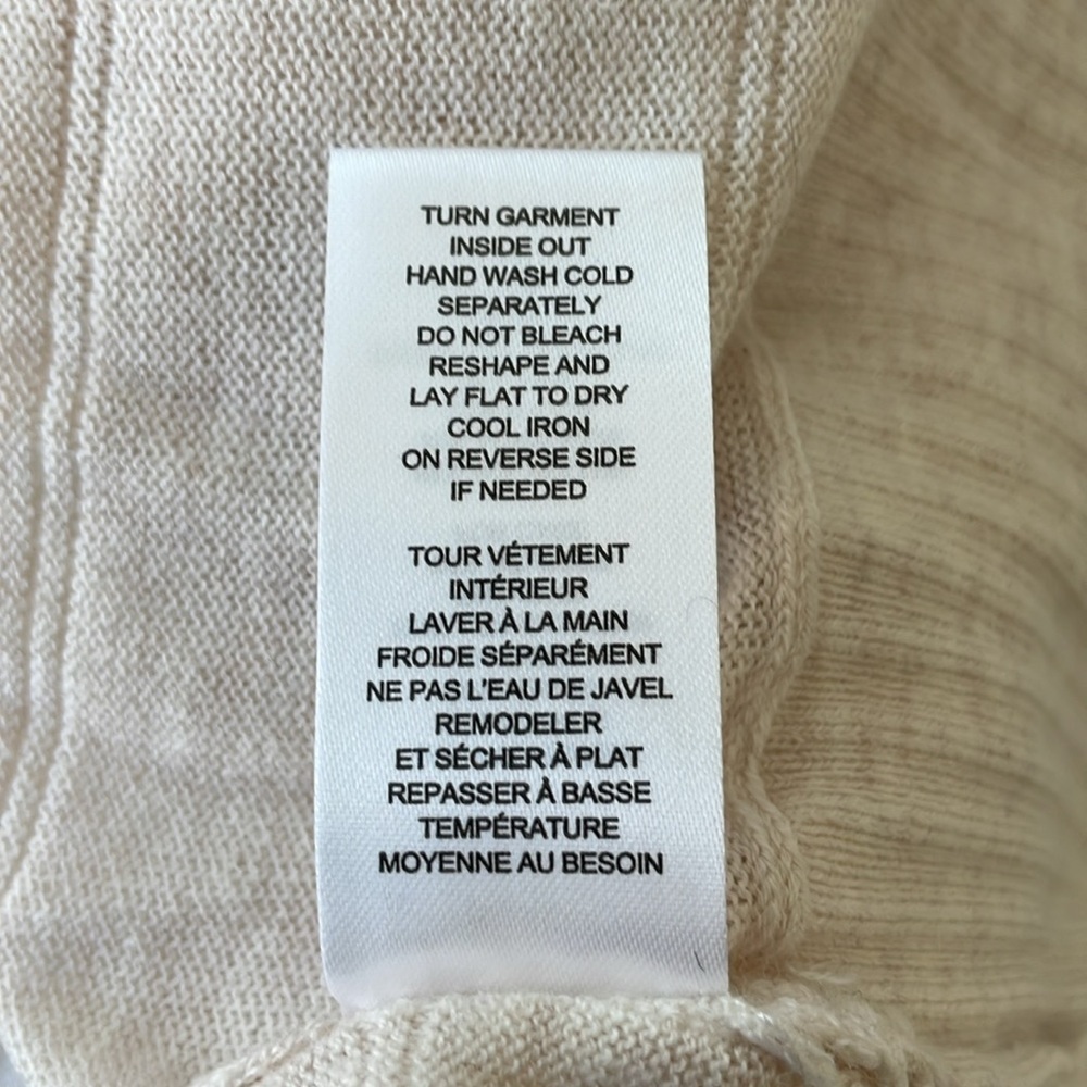 NWT TAHARI WOMAN cardigan size 2X white cream wool blend - Picture 9 of 9